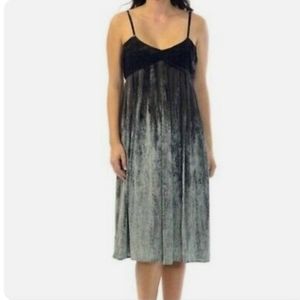 🎆Anthropologie Maeve Blue and Brown Ombre Watercolor Dress